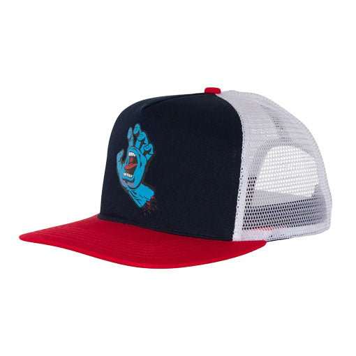 Santa Cruz Screaming Hand Front Trucker Hat - Navy/White/Red