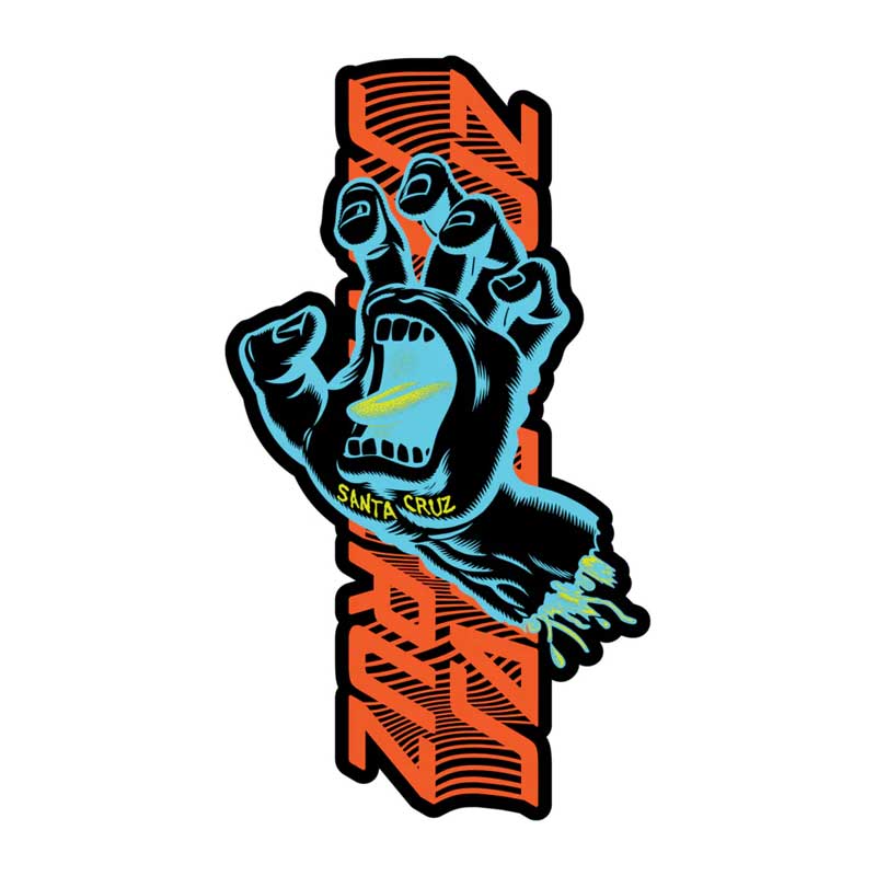 Santa Cruz Split Strip Hand Sticker 3.5"