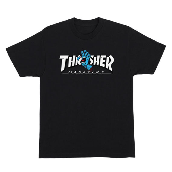 Santa Cruz Thrasher Screaming Logo T-Shirt - Black