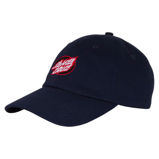 Santa Cruz True Oval Flame Dot Dad Cap - Navy