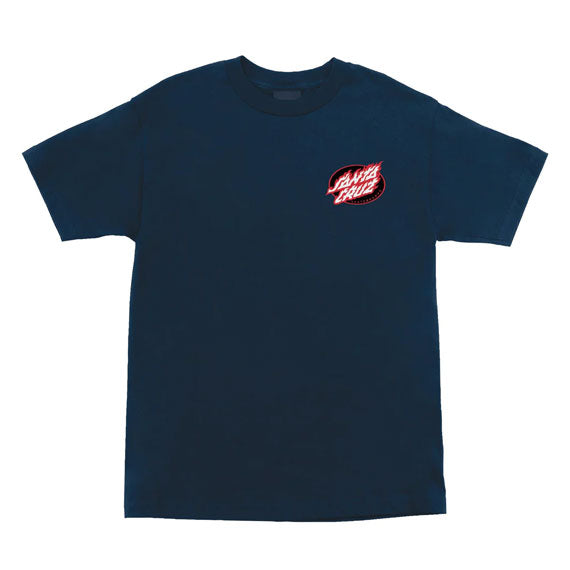 Santa Cruz True Oval Flame Dot T-Shirt - Navy