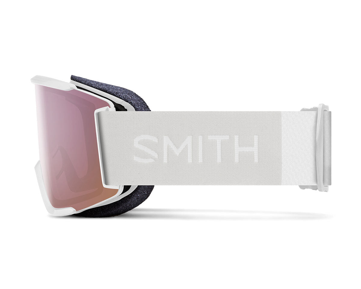 Smith Squad S Goggle White Vapor/ChromaPop Everyday Rose Gold Mirror  + Bonus Lens