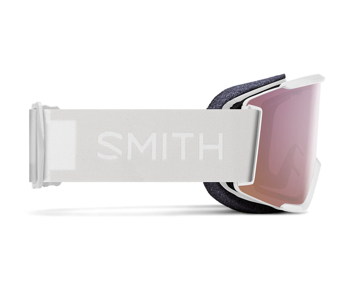 Smith Squad S Goggle White Vapor/ChromaPop Everyday Rose Gold Mirror  + Bonus Lens