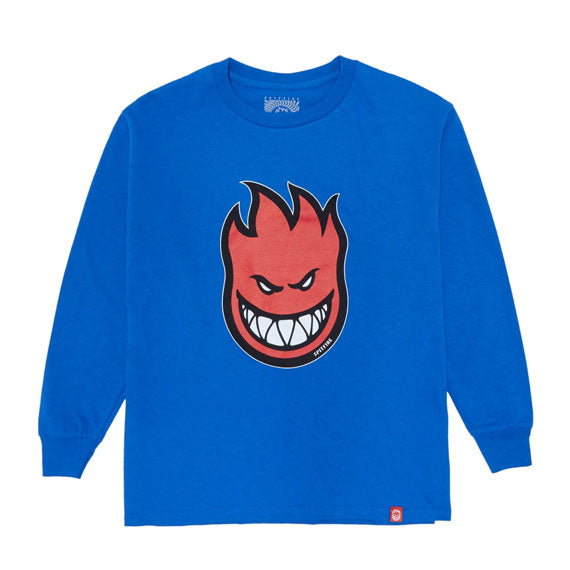 Spitfire Bighead Fill Long Sleeve T-Shirt - Royal/Red,White & Black Print