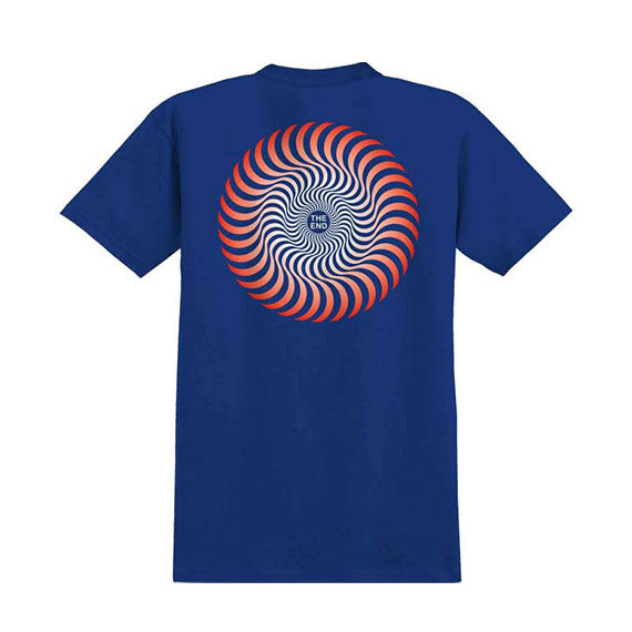 Spitfire Classic Swirl Fade T-Shirt Royal/Red-White