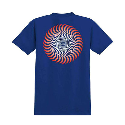 Spitfire Classic Swirl Fade T-Shirt Royal/Red-White