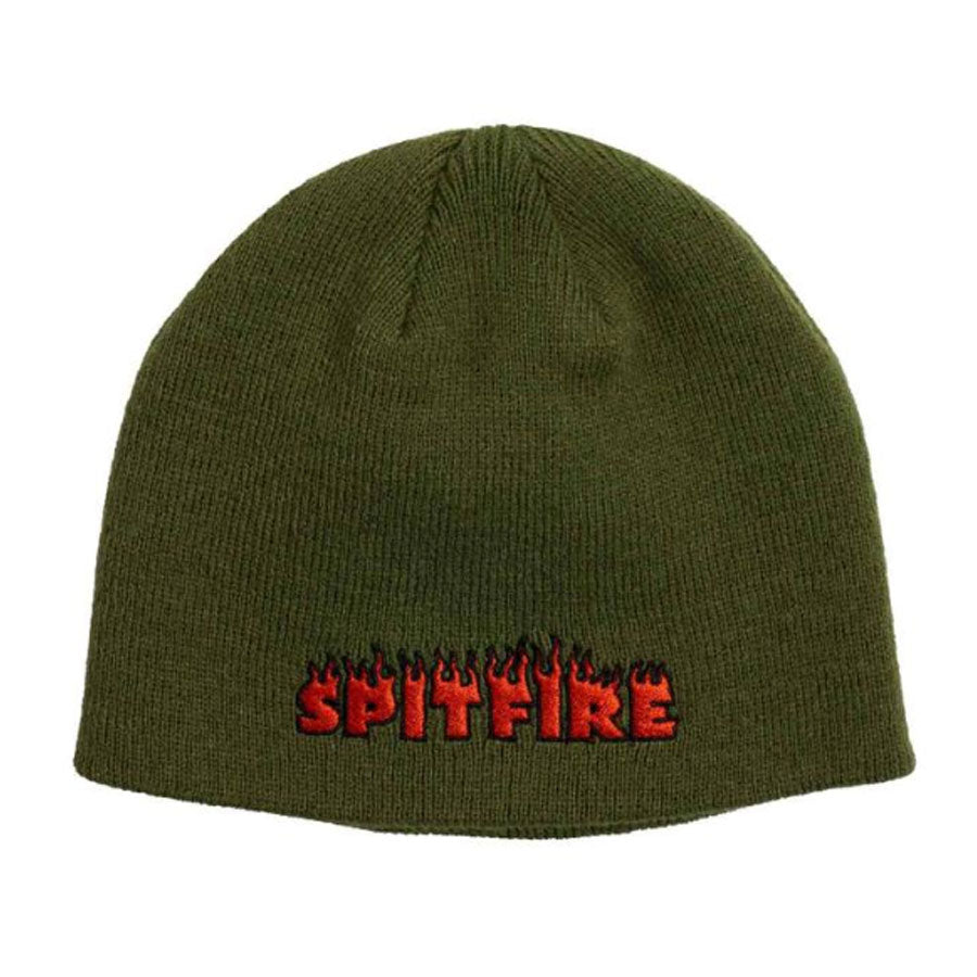 Spitfire Demonseed Script Skully Beanie - Olive