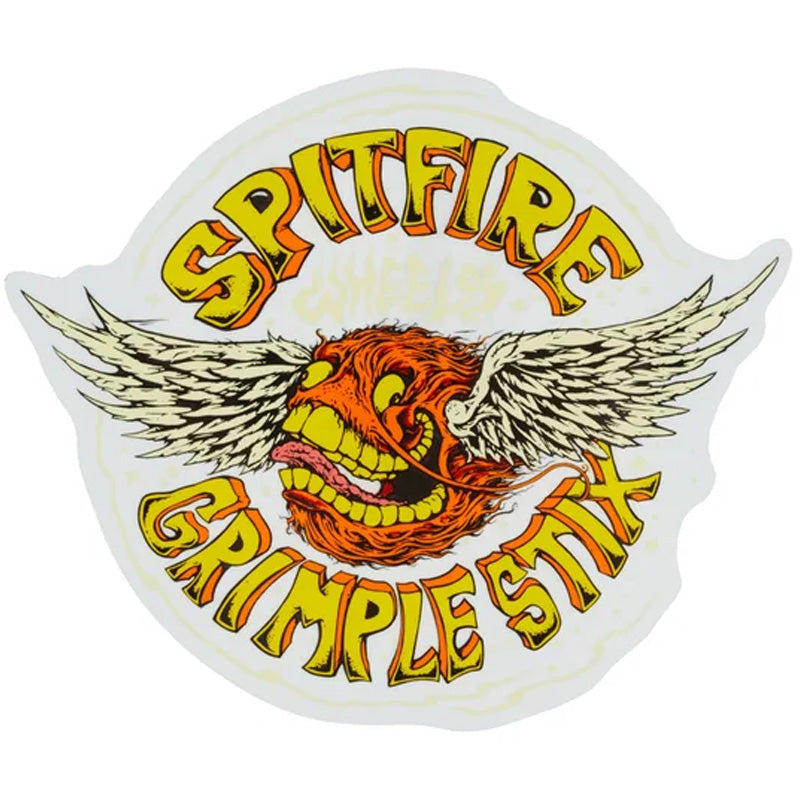 Spitfire Flying Grimple Sticker Lg