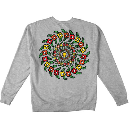 Spitfire Gonz Flower Swirl Crew - Grey Heather