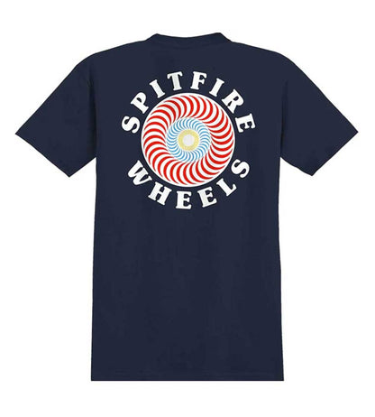 Spitfire Og Classic Fill T-Shirt - True Navy/White