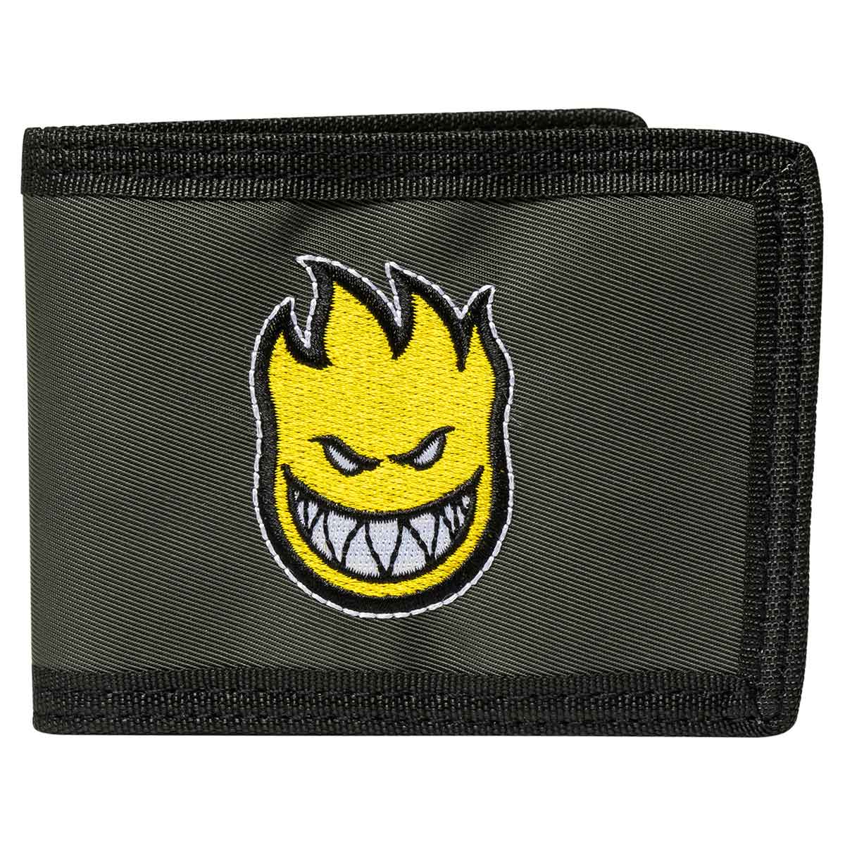 Spitfire Big Head Fill Bi-Fold Wallet Charcoal/Yellow