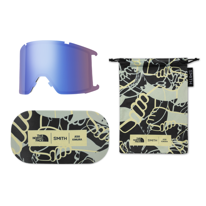 Smith Squad XL Goggle - Smith x TNF - Jess Kimura/ChromaPop Sun Black Gold Mirror + Bonus Lens 2024