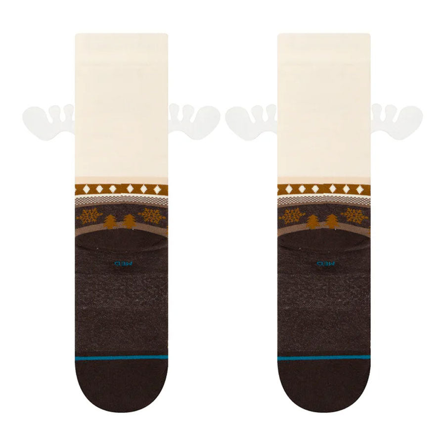 Stance Have Some Eggnog Crew Sock Darkbrown