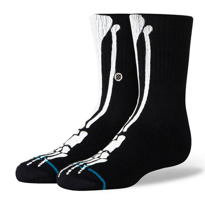 Stance Kids' Bones Crew Sock Black