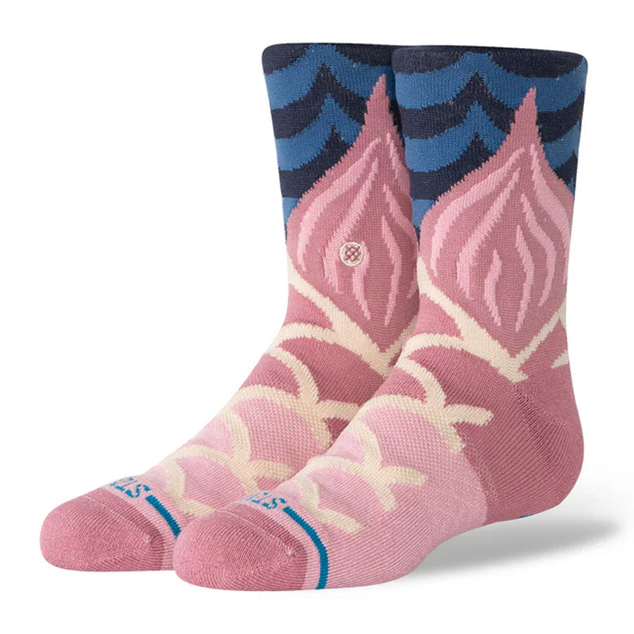 Stance Kids' Make A Splash Crew Sock Dustyrose