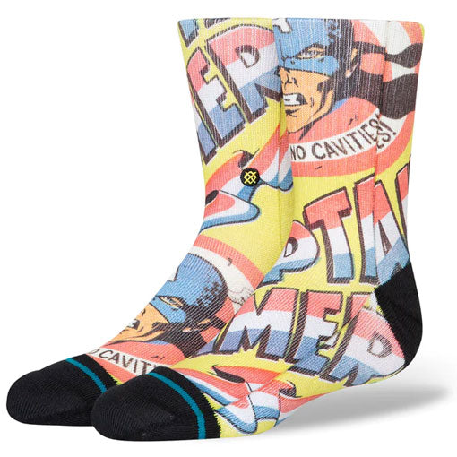 Stance Kids' Marvel No Cavities Sock - Yellow