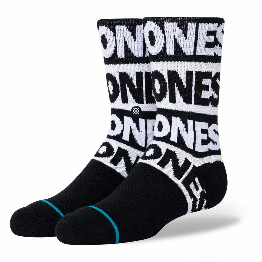 Stance Kids' The Ramones Crew Sock Black