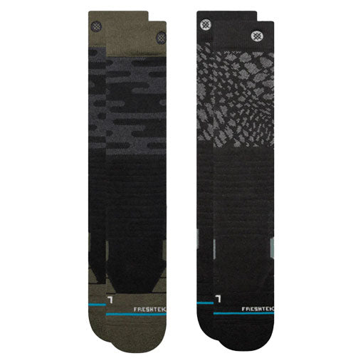 Stance Men's Black Diamond 2Pk Black Snowboard Sock 2024