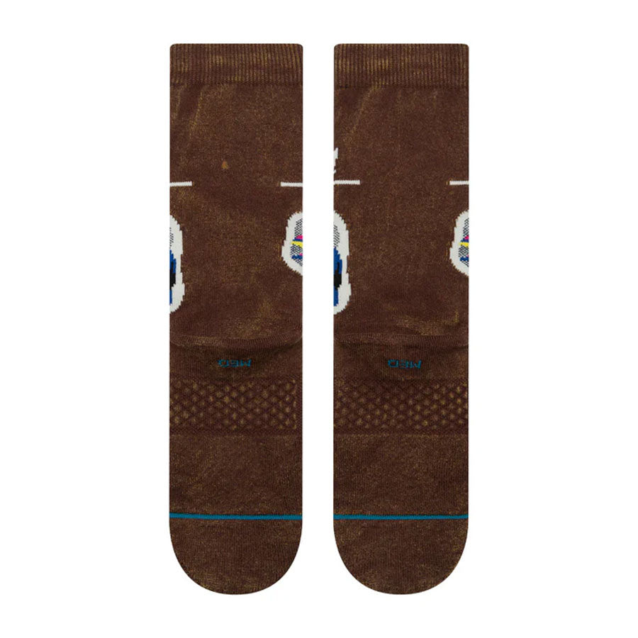 Stance Recently Deceased Crew Sock Brown