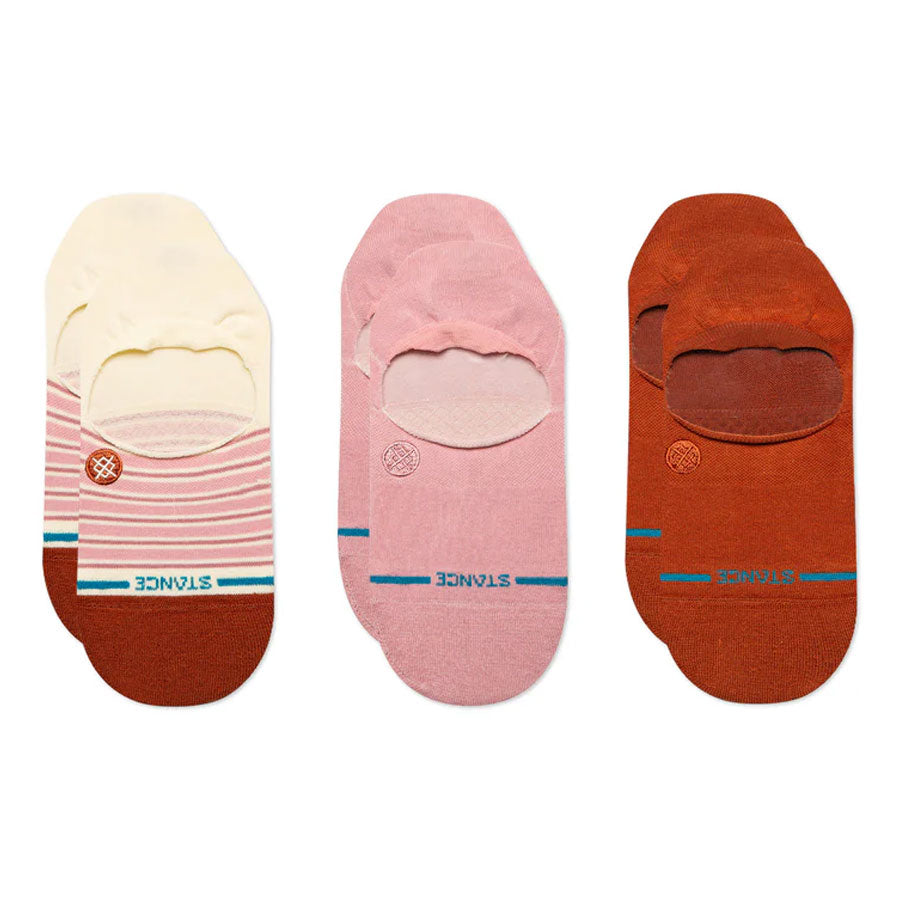 Stance Women's Fortune No Show Sock 3-Pack Dustyrose