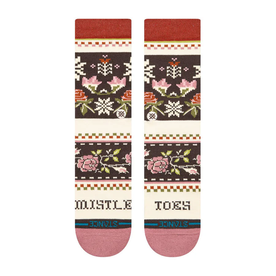 Stance Women's Mistling Toes Crew Sock Dustyrose