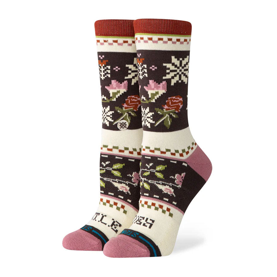 Stance Women's Mistling Toes Crew Sock Dustyrose