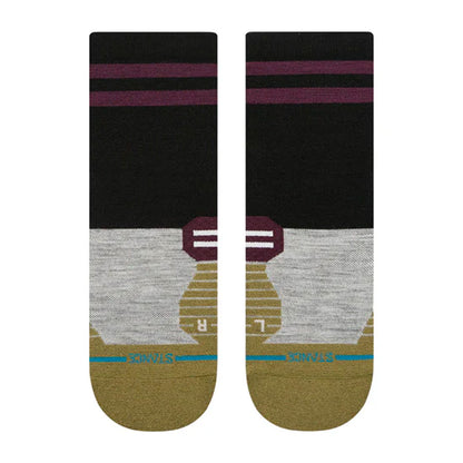 Stance Women's Run Minimal Light Wool Quarter Sock Black