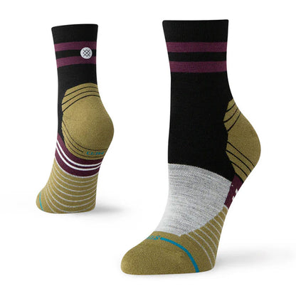 Stance Women's Run Minimal Light Wool Quarter Sock Black