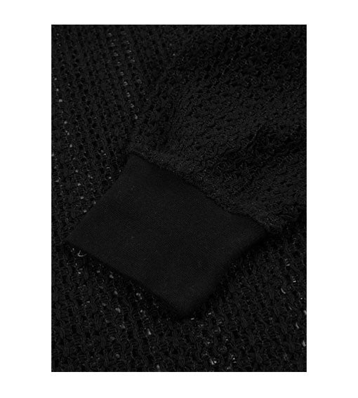 Taikan Loose Knit Crocheted Sweater Black