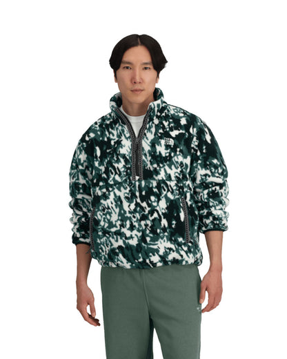 The North Face Fleeski Zip Pullover Deep Nori Trail Print