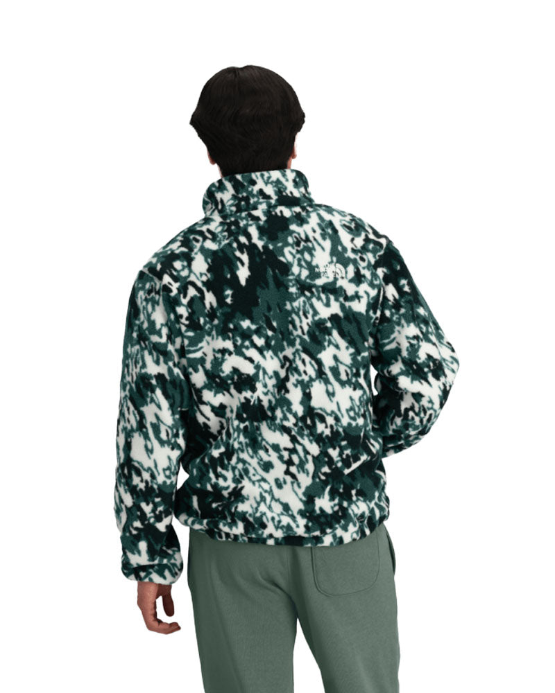 The North Face Fleeski Zip Pullover Deep Nori Trail Print