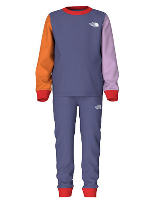 The North Face Kids' Waffle Baselayer Set Cave Blue 2024