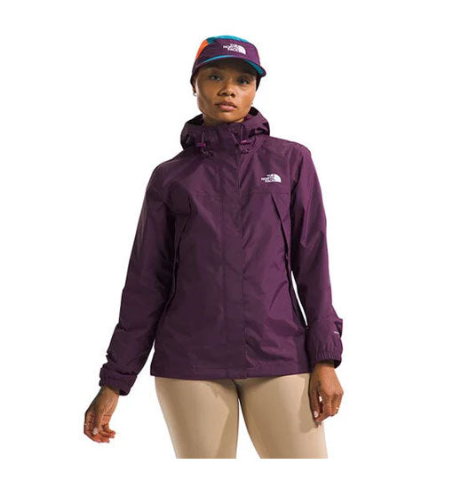 The North Face Antora Rain Hoodie Women s L Black Currant Purple