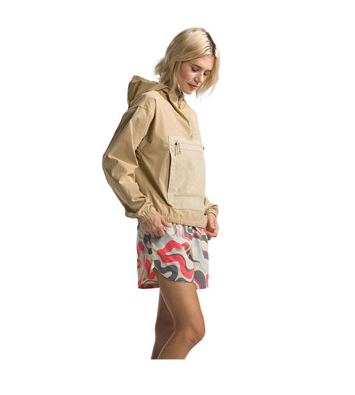 The North Face Women s Pathfinder Pullover Hoodie Khaki Stone Gravel Large Nylon
