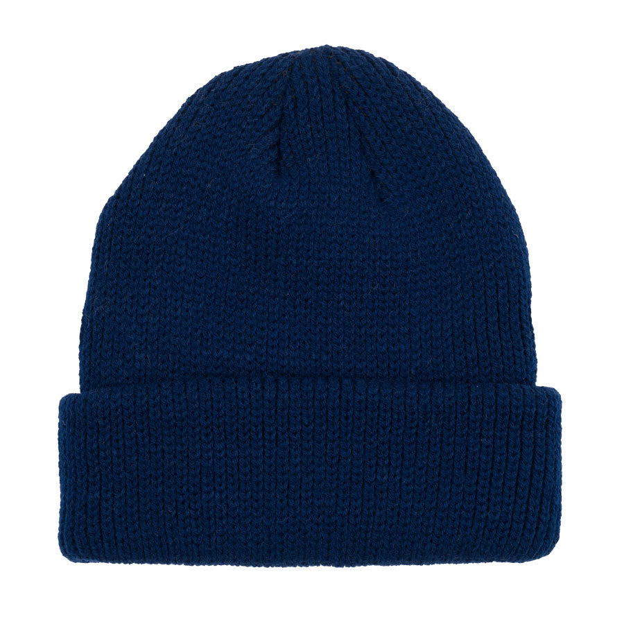 The Source Cuffed Leaf Label Beanie Sport Navy