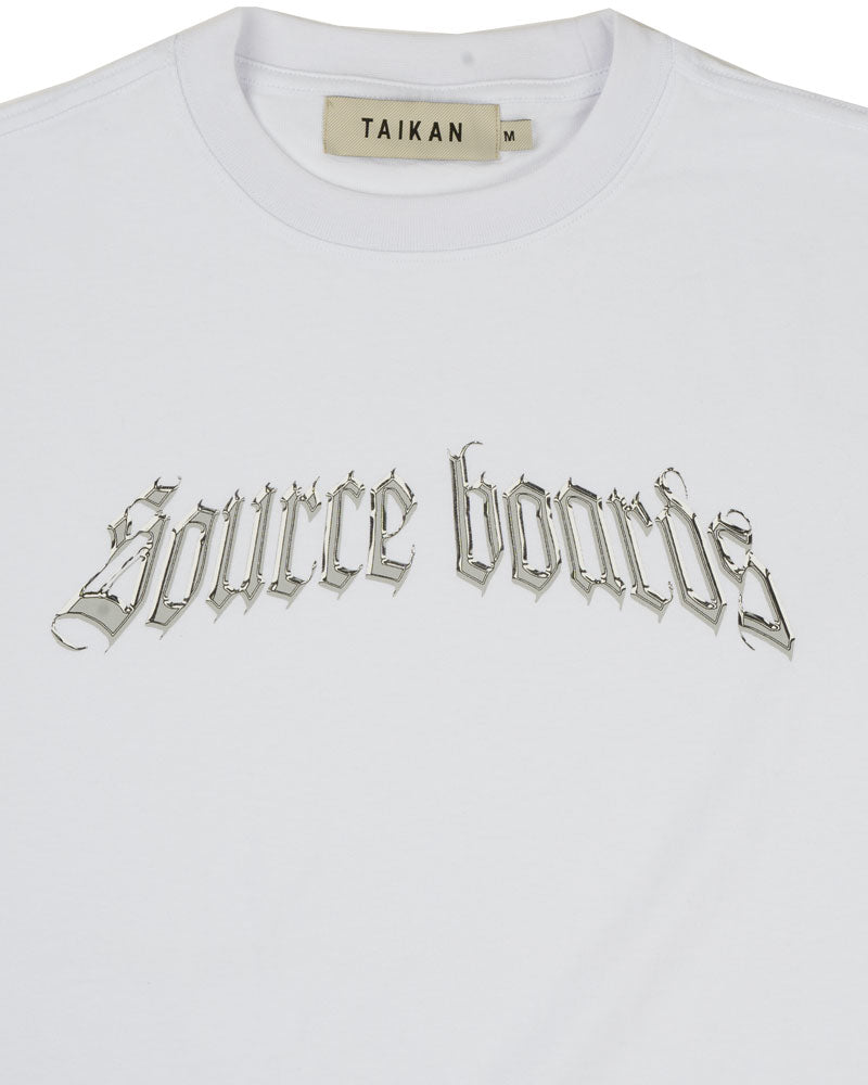 The Source Liquid Metal T-Shirt Lightning White