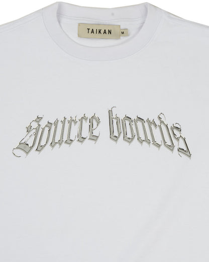 The Source Liquid Metal T-Shirt Lightning White