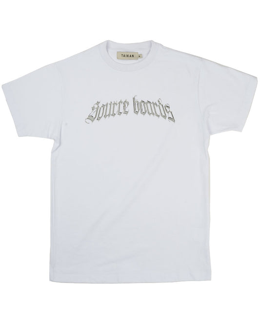 The Source Liquid Metal T-Shirt Lightning White