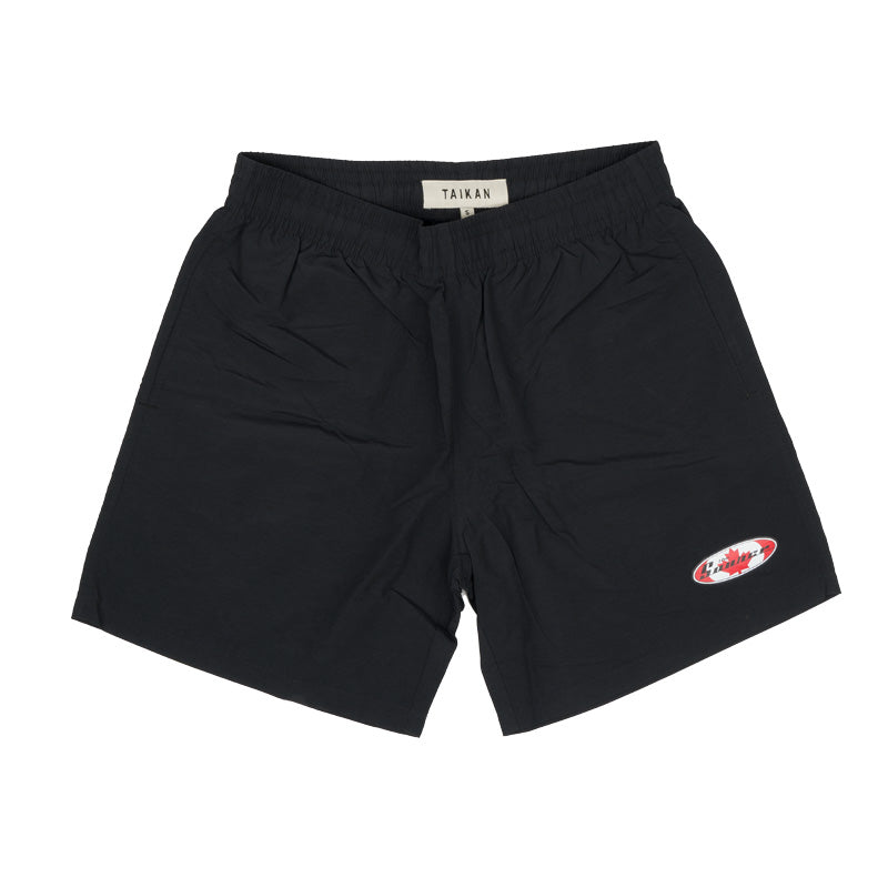 The Source Taslan Nylon Leaf Short Omen Black