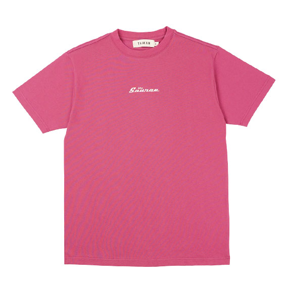 The Source Word Midweight T-Shirt Ruby/Dove Emb
