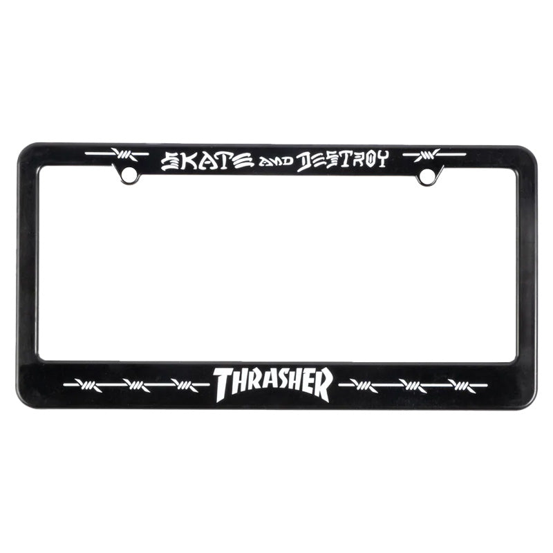 Thrasher Barbed Wire License Plate Holder