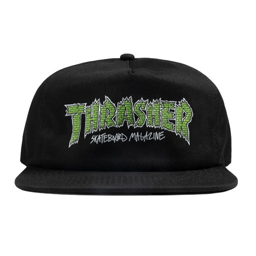 Thrasher Brick Snapback Cap - Black