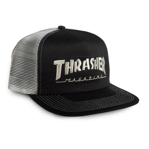Thrasher Embroidered Mag Logo Mesh Cap Black/Grey