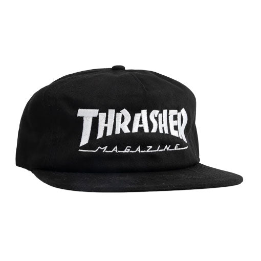Thrasher Embroidered Mag Logo Snapback Cap Black