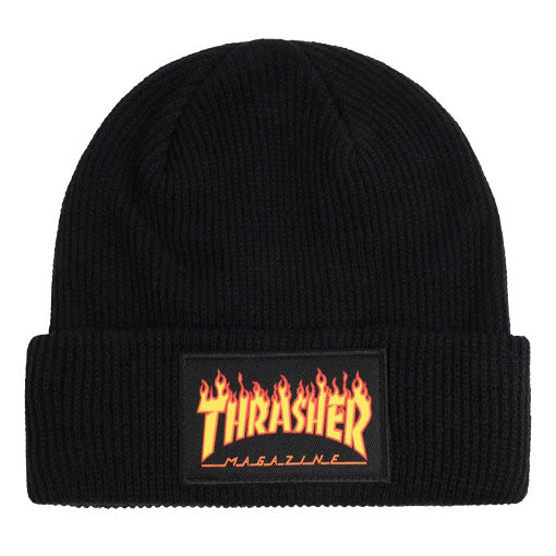 Thrasher Flame Patch Beanie - Black