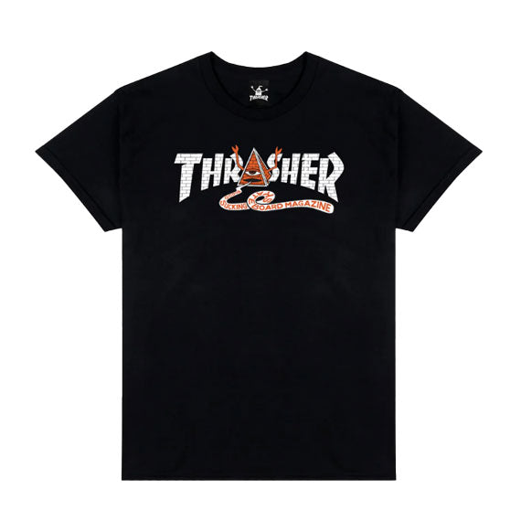 Thrasher x Toy Machine Pyramid T-Shirt - Black