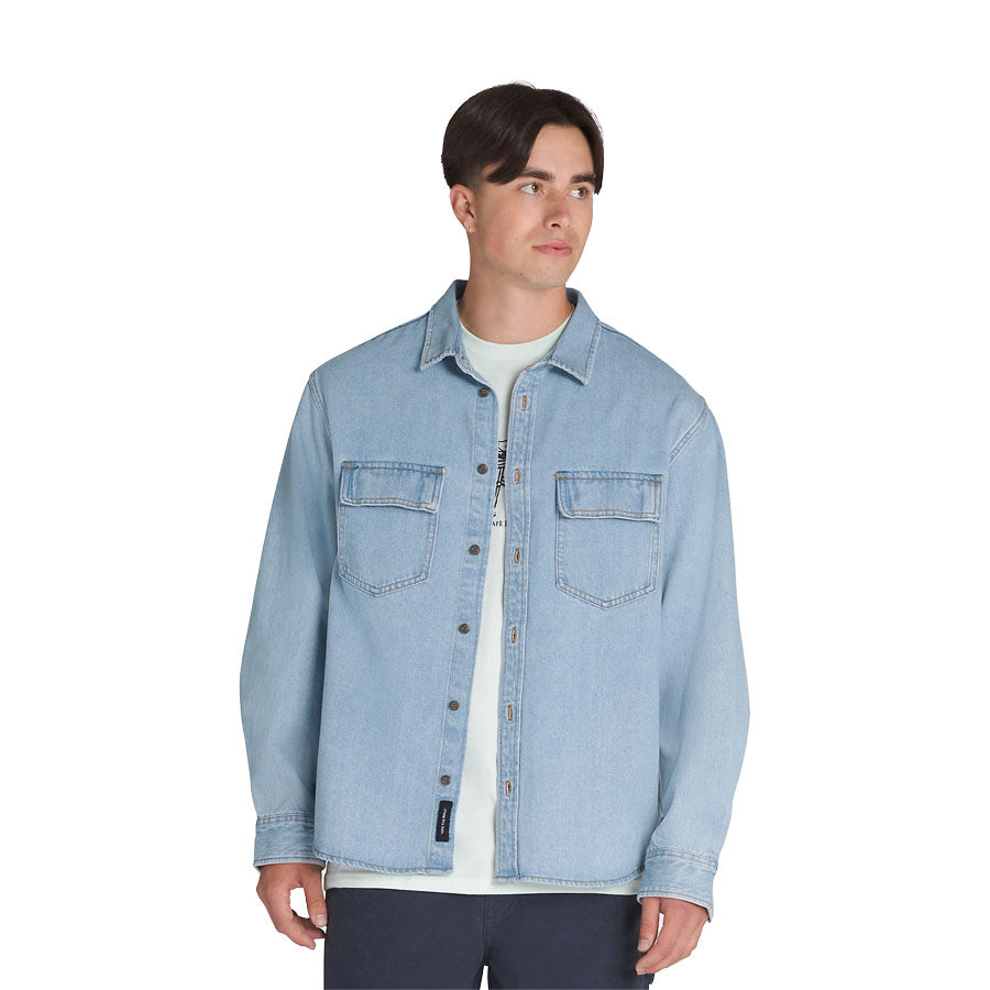 Vans Palmhill Denim Long Sleeve Woven Shirt - Faded Denim