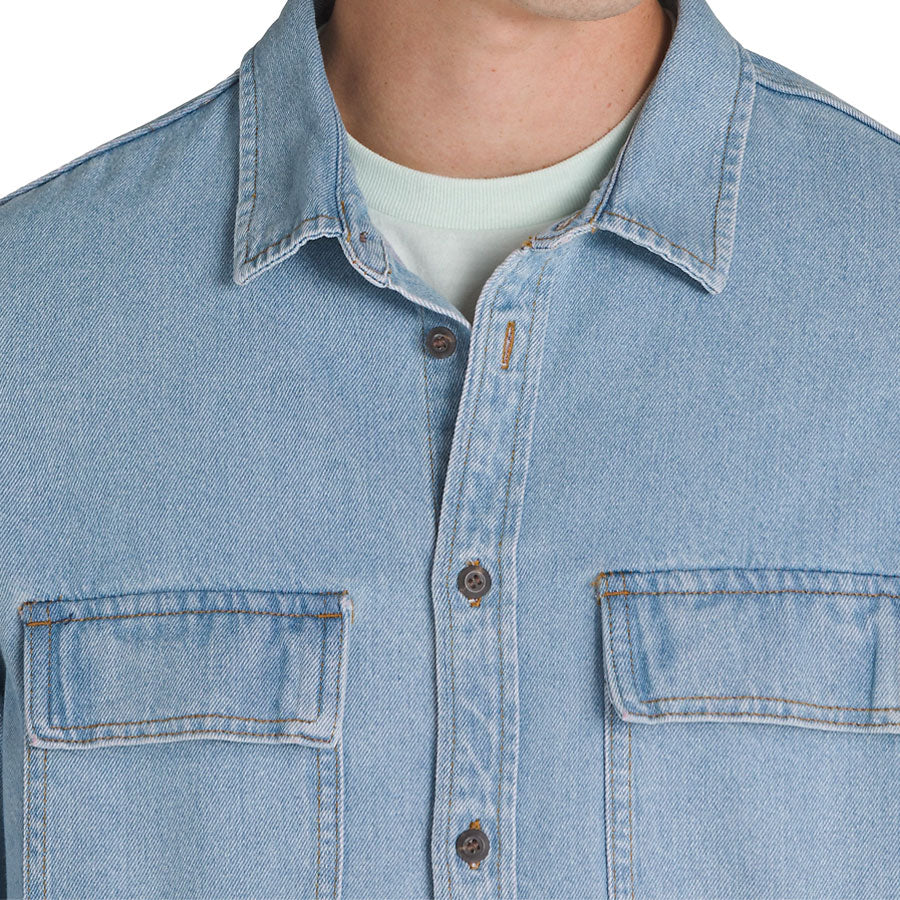 Vans Palmhill Denim Long Sleeve Woven Shirt - Faded Denim