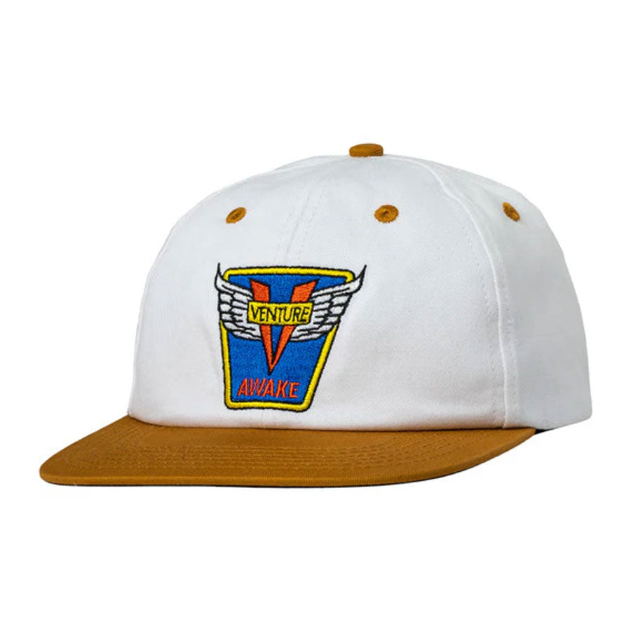 Venture Emblem Strapback - White/Khaki