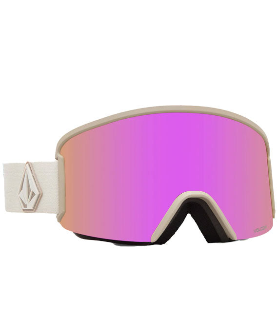 Volcom Garden Goggle Khakiest Sand/Pink Chrome + Bonus Lens 2024